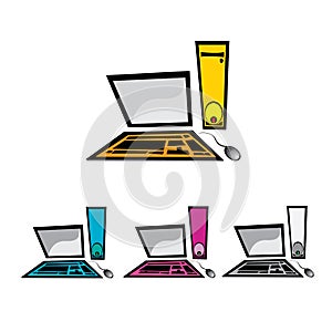 Vector computer icon set