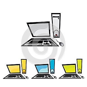 Vector computer icon set