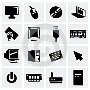 Vector Computer icon set