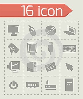 Vector Computer icon set