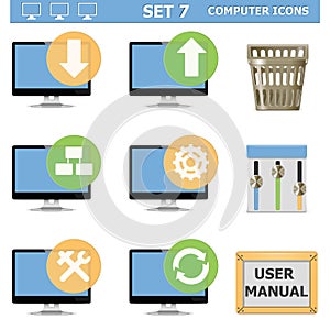 Vector Computer Icons Set 7