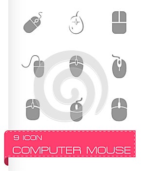 Vector computer mouse icon set