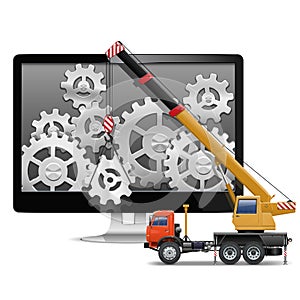 Vector Computer Repair Concept