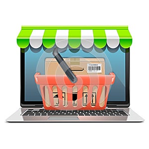 Vector Computer Shopping Concept