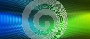 Vector Concentric Circles in Green and Blue Gradient Background Banner