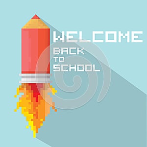 Vector concept of back to school