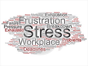 Vector mental stress at workplace or job pressure