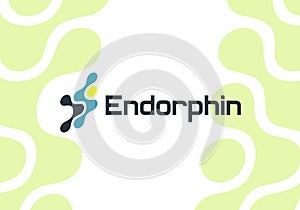 Vector Concept of Endorphin Sport Symbol. Abstract Dynamic Logo for Fitness Clubs, Gym and Workout Competition.