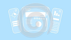 Vector concept illustration of a augmented reality computer interface. It represents a concept of augmented reality, modern