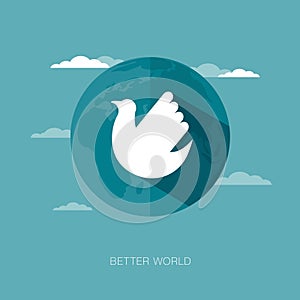 Vector concept illustration of better world