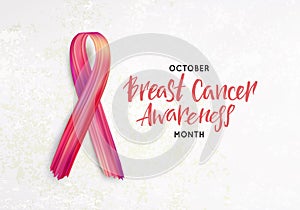 Vector Concept of October Breast Cancer Awareness Month