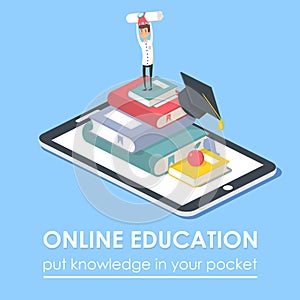 Vector concept for online education.