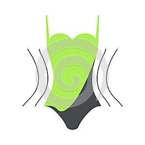 Vector. Concept slimming symbol weight loss.