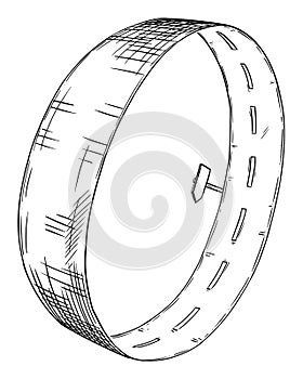 Vector Conceptual Business Illustration or Drawing of Cyclic Road, Moving in Circle, Repetition and Endless Effort