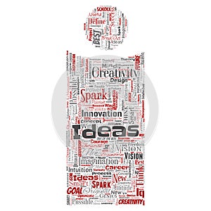 Vector idea brainstorming human letter font I