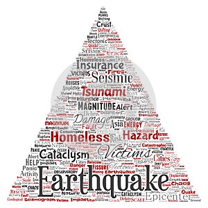 Vector earthquake activity triangle arrow