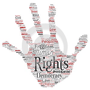 Vector conceptual human rights political freedom, democracy