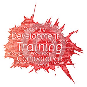 Vector training, coaching learning, study paint brush