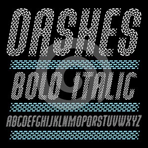 Vector condensed funky capital English alphabet letters collection. Rounded bold italic retro type font, script from a to z best