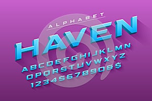 Vector condensed original display font design, alphabet