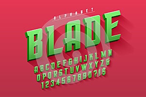 Vector condensed original display font design, alphabet