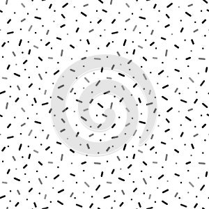 Vector confetti and sprinkles seamless background