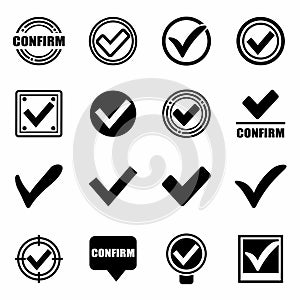 Vector Confirm icon set