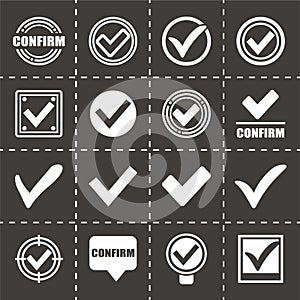 Vector Confirm icon set