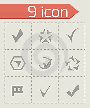 Vector confirm icons set