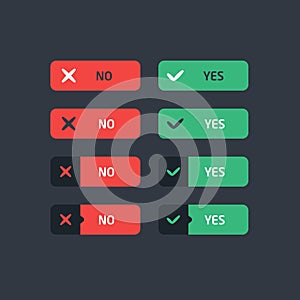 Vector Confirmation Flat Buttons