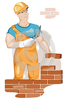 Vector construction worker