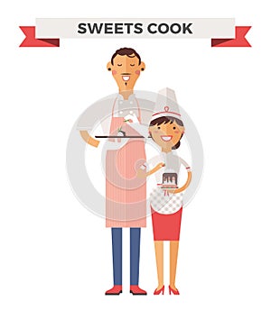 Vector cooking chef vector illustration