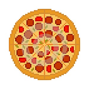 Vector cool tasty pizza
