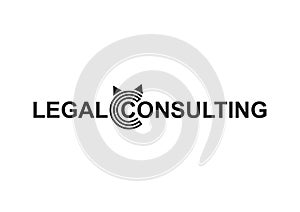 Vector - Copyright legal consulting modern logo, isolated on white background. Vector illustration.