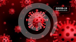 Vector of Coronavirus 2019-nCoV and Coronavirus background. COVID-19 Corona Virus Outbreaking and Pandemic