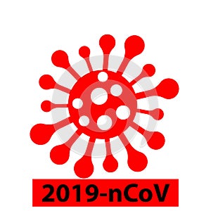 Vector coronavirus covid19 virus symbol. Novel coronavirus outbreak. Global pandemic alert. Covid-19 outbreak. Isolated vector