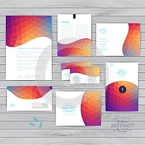 Vector corporate identity, wave pattern. Abstract backdrop.Geometric banner design template. Brand, visualization, corporate