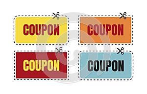 Vector coupon discount isolated.