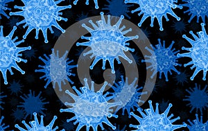 Vector Covid-19 coronavirus seamless pattern background