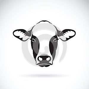 Vector of cow face design on white background.Animal.