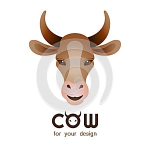Vector of a cow head design