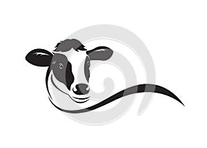 Vector of cow head design on white background. Easy editable layered vector illustration. Farm Animals. Animal