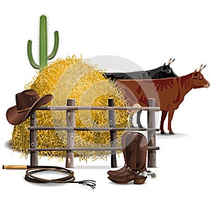 Vector Cowboy Farming Concept