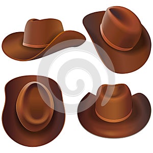 Vector Cowboy Leather Hats