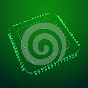 Vector CPU wireframe