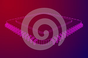 Vector CPU wireframe