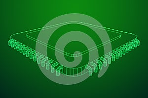 Vector CPU wireframe