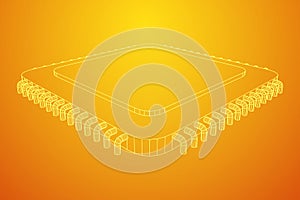Vector CPU wireframe