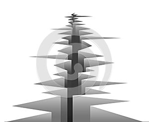 Vector crack in ground