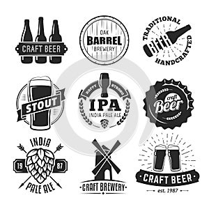 Vector craft beer logos